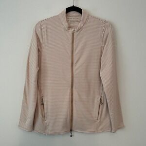 Peter Millar Womens Vista Stripe Katy Full Zip Layer Golf Jacket Size M UPF+